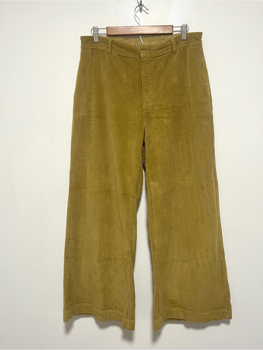 CP Shades Wide Leg Corduroy Trouser Pants Mustard Yellow Cotton Large